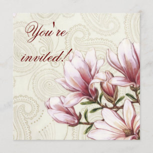 Magnólia e convite do aniversário de Paisley