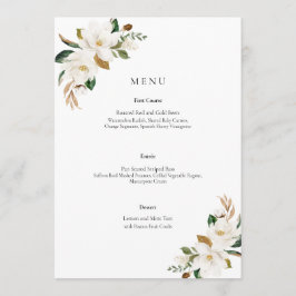 Magnolia Floral Wedding Menu
