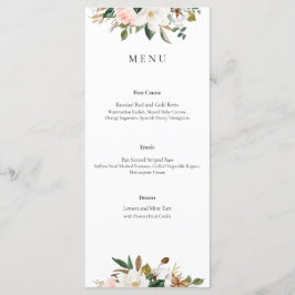 Magnolia Floral Wedding Menu