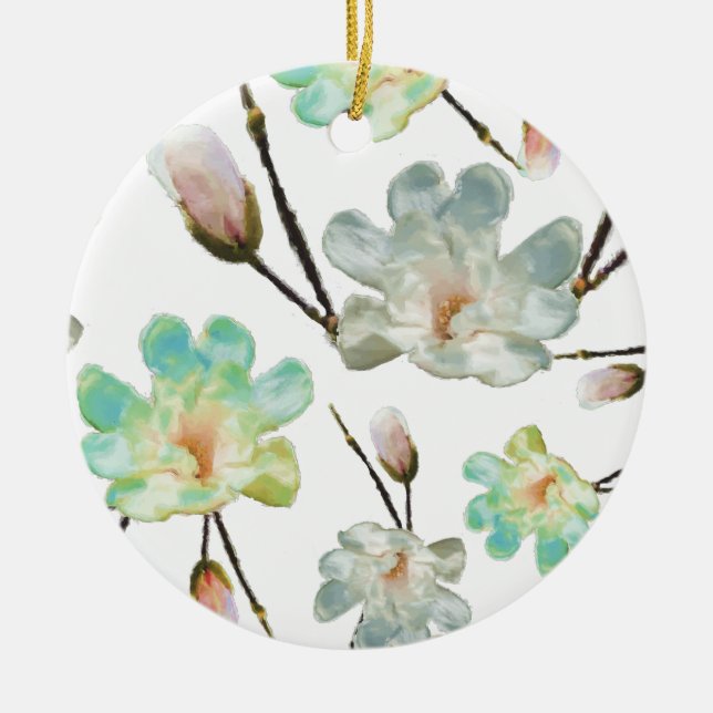 Magnolia - Ornamento do Círculo de Padrão (Frente)