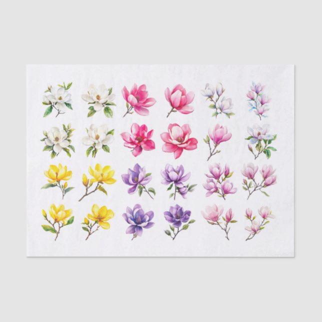 Magnolia - Papel Decoupage de Assormento (Frente )