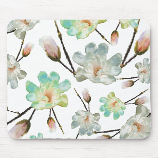 Magnolia Pattern Mousepad (Frente)
