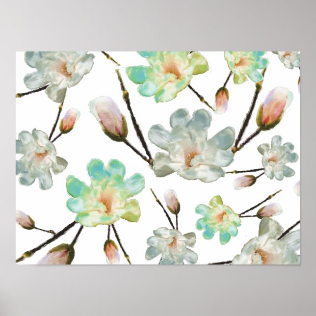 Magnolia Pattern Poster (Frente)