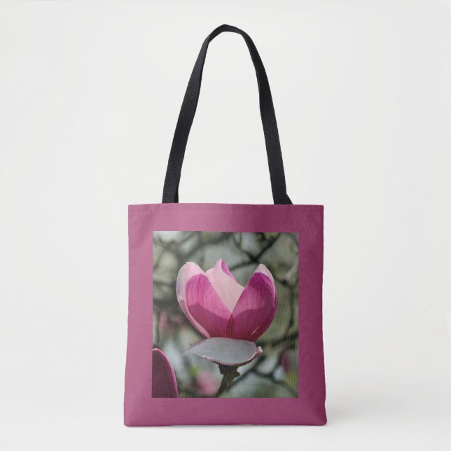 Magnolia Rosa Tote Bag (Frente)