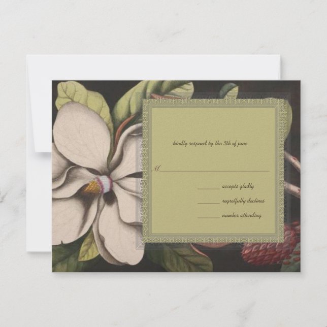 Magnolia Wedding RSVP (Frente)