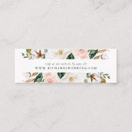 Magnolias de Aquarela | Cartões RSVP De Casamento