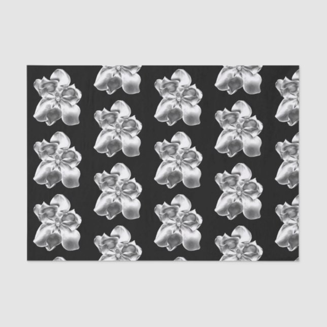 Magnolias metálicas em papel tecidular (Frente )