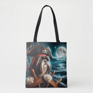 Magnum the Shih Tzu Pirate - Canvas Tote Bag