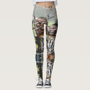 Mah coza, Grafite, Leggings personalizadas de Espa