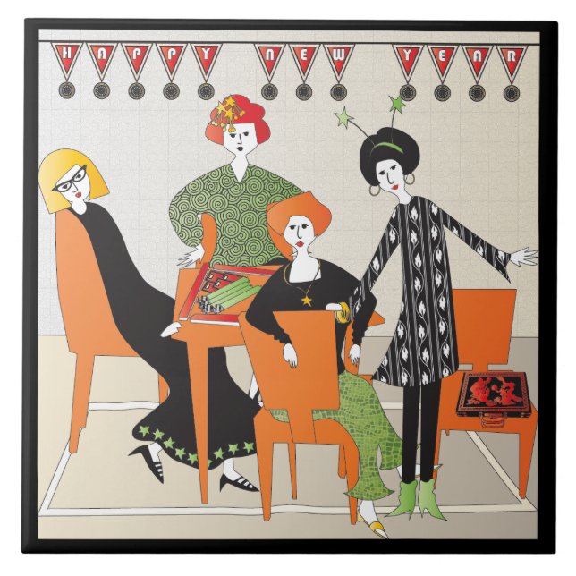 Mah Jongg Banner Ano Novo (Frente)