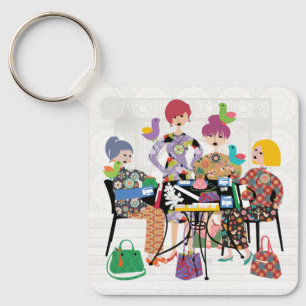 Mah Jongg Birds Chaveiro