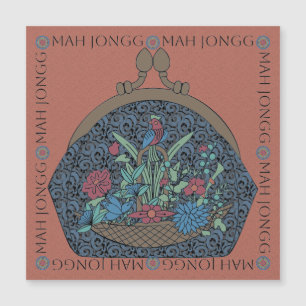 Mah Jongg Flower Purse Magnet