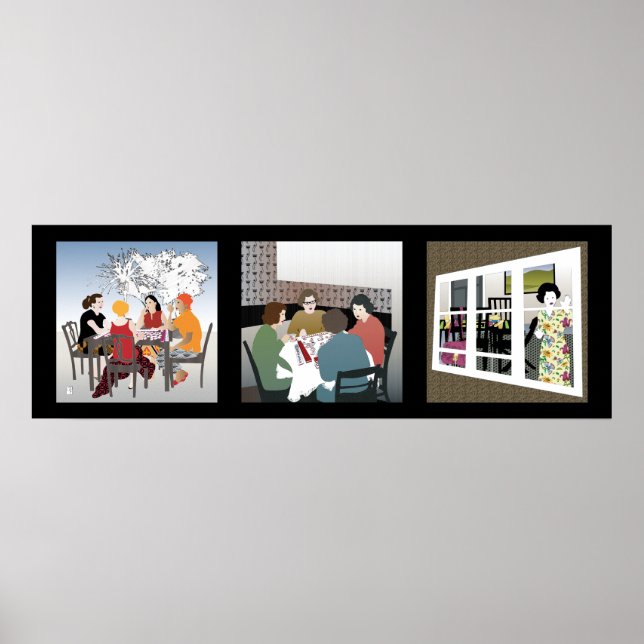 Mah Jongg Game Night Poster (Frente)