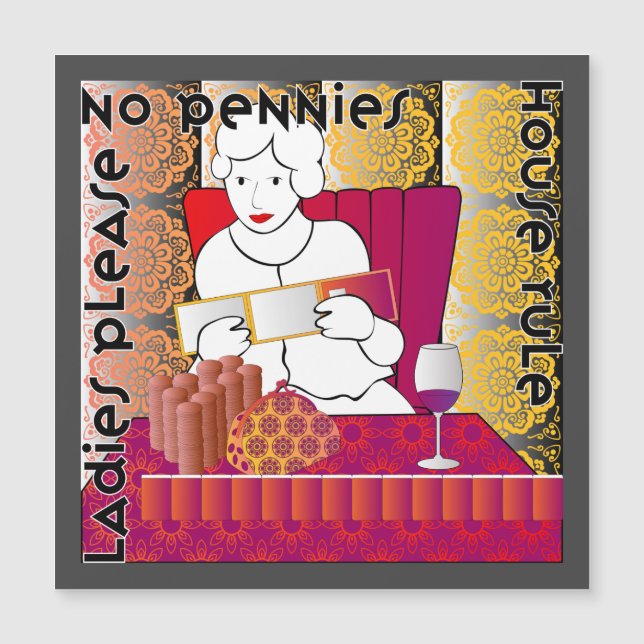 Mah Jongg No Pennies Magnet (Frente)