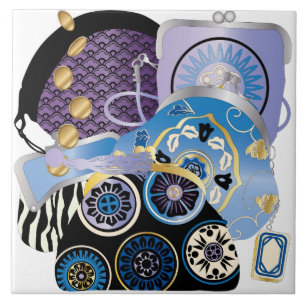 Mah Jongg Purses Azulejo Azul