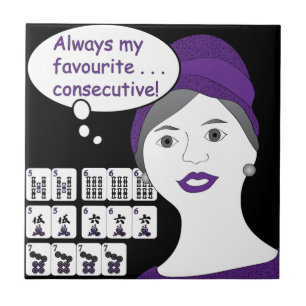 Mah Jongg Sayings Consecutive Azulejo