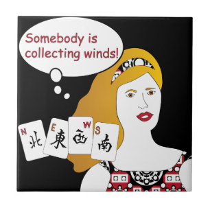 Mah Jongg Sayings Winds Azulejo