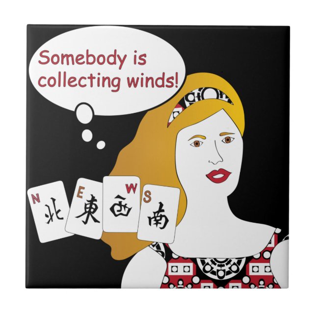 Mah Jongg Sayings Winds Azulejo (Frente)