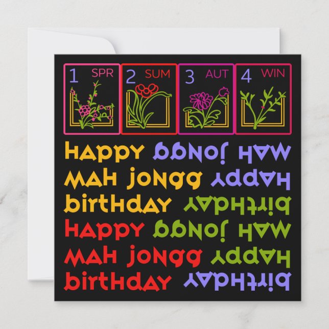 Mah Jongg Seasons Birthday (Frente)