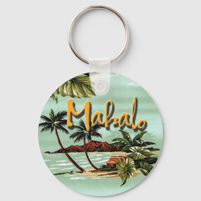 Mahalo Hawaiian Island Chaveiro (Frente)