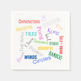 Mahjong teme guardanapos de papel