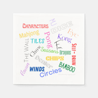 Mahjong teme guardanapos de papel