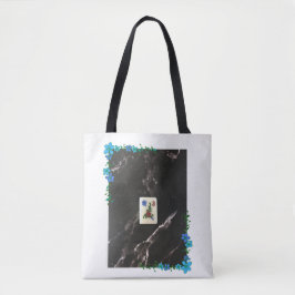 Mahjong Tote Bag com Destaque Azul