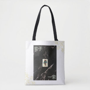 Mahjong Tote Bag com o 1 de Bamboo em Cantonês