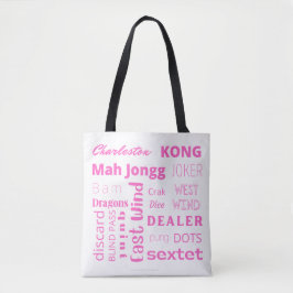 MahJongg Tote Bag a rosa