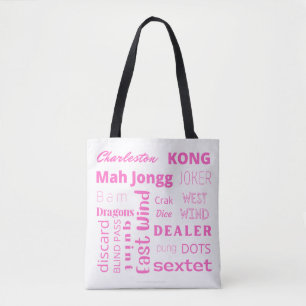 MahJongg Tote Bag a rosa