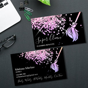 Maid Clearing House Cartão de visita de ouro espum