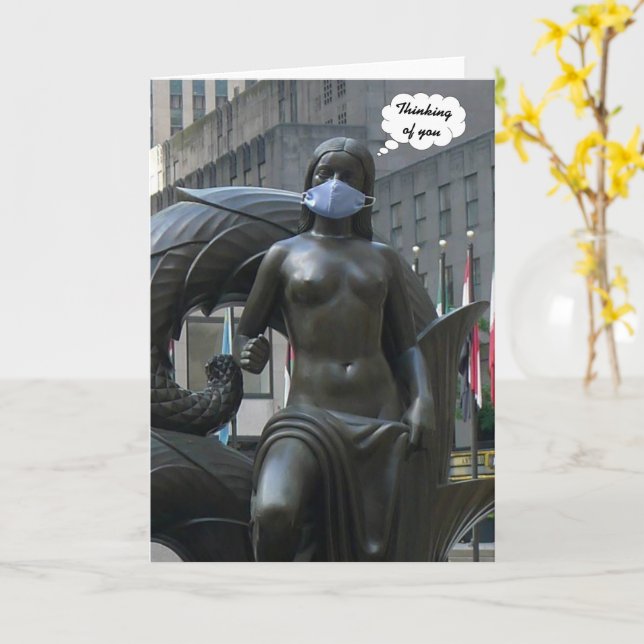 Maiden, pensando em você - cartão (Flor Amarela)