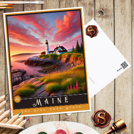 Maine | Cartão postal de Estado Hiperrealista