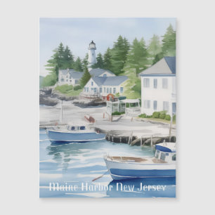 Maine Harbour New Jersey Watercolor Art