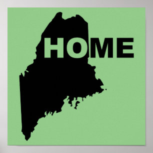 Maine Home Longe Do Sinal De Poster