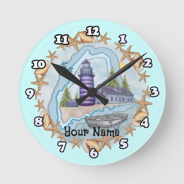 Maine Shells Relógio de Farol (Frente)