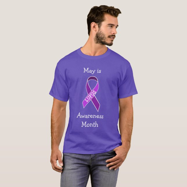 Maio é Camisa do Mês de Consciência do Lupus (Frente Completa)