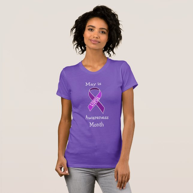 Maio é Camisa do Mês de Consciência do Lupus (Frente Completa)