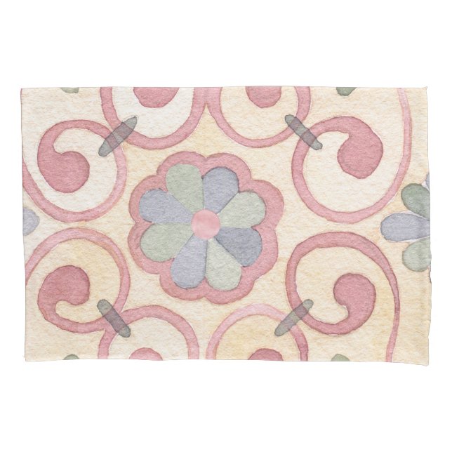 Maiolica Amarela Italiana Espanhola Rosa (Frente-Esquerda)