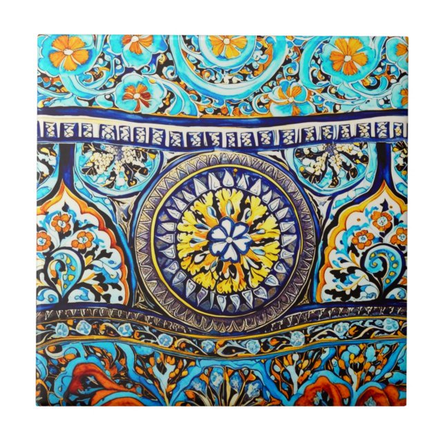 Maiolica Floral espanhola italiana medieval (Frente)