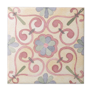 Maiolica Mediterrânica, espanhola, italiana, rosa-