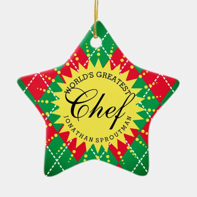 Maior Enfeites de natal de Chef Aryle do Mundo (Frente)