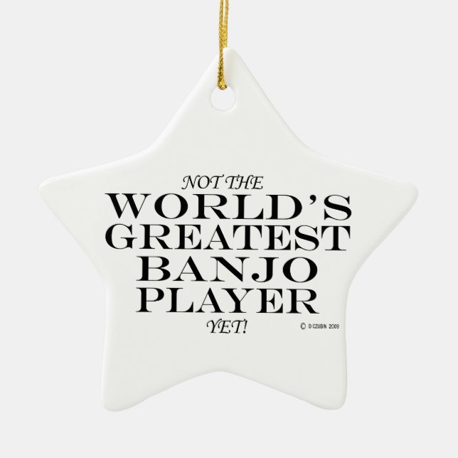 Maior Jogador De Banjo Ainda Com Ornamento Cerâmic (Frente)