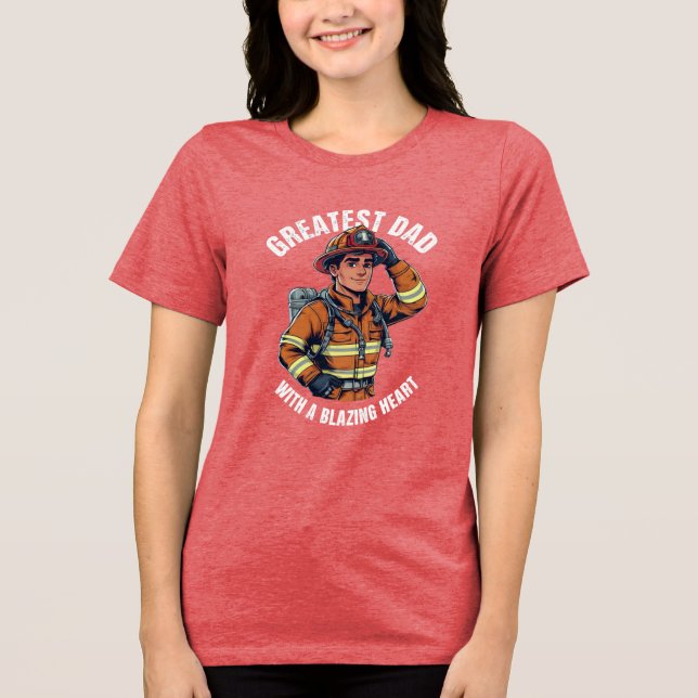 Maior Pai com um Herói Bombeador do Coração (Frente)