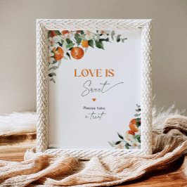 Maiores laranjas nos citrinos O amor é Poster doce