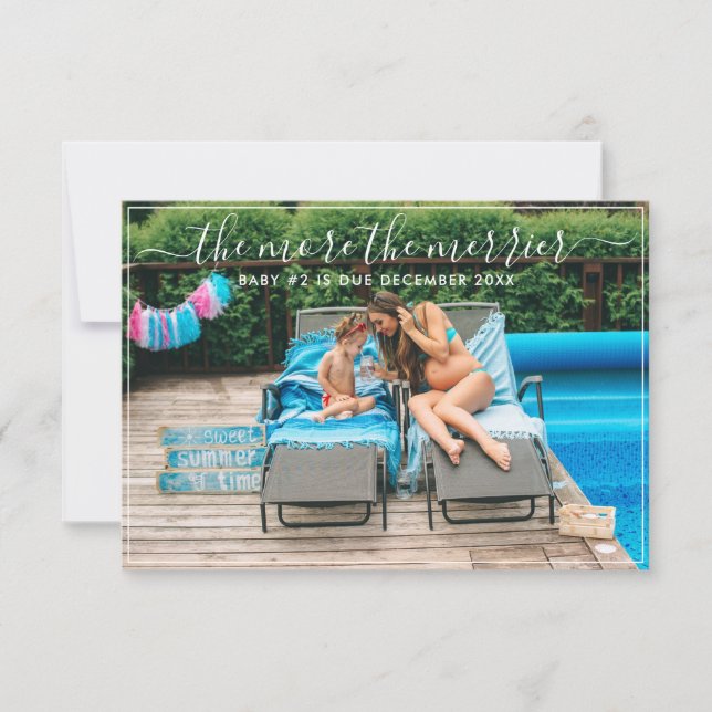 Mais A Merrier | Anúncio de Gravidez de Foto (Frente)
