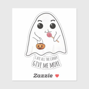 Mais adesivo de fantasma doce no Halloween