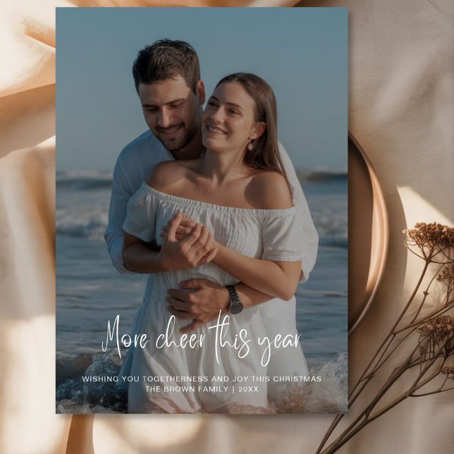 Mais alegria Este Ano Cartão de Natal De Casal - R (Criador carregado)