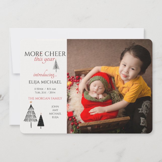 Mais Alegria No Anúncio De Nascimento De Foto Este (Frente)