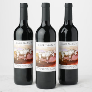 Mais alto do que etiquetas de um vinho da cabra de
